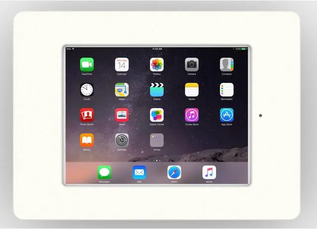 Alt view image 2 of 7 - VidaMount White Home Button Covered Enclosure and Tilting VESA Slim Wall Mount [Bundle] compatible with iPad Mini 1/2/3