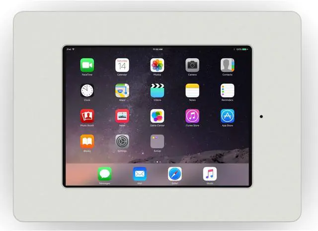 Alt view image 2 of 7 - VidaMount Light Grey Home Button Covered Enclosure and Tilting VESA Slim Wall Mount [Bundle] compatible with iPad Mini 4 & 5
