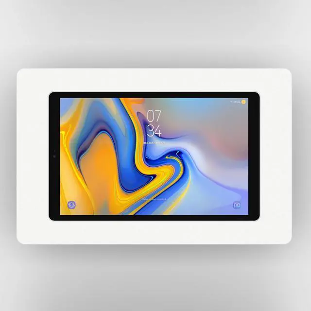 Alt view image 2 of 7 - VidaMount White Enclosure and Tilting VESA Slim Wall Mount [Bundle] compatible with Samsung Galaxy Tab A 10.5 (2018)