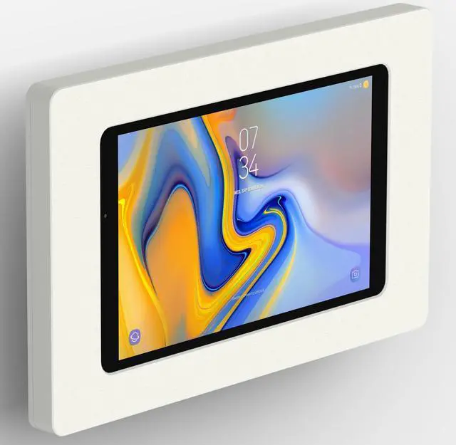 Main image of VidaMount White Enclosure and Tilting VESA Slim Wall Mount [Bundle] compatible with Samsung Galaxy Tab A 10.5 (2018)
