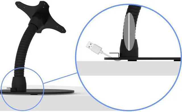 Alt view image 7 of 7 - VidaMount Black Enclosure and Portable Flexible Stand [Bundle] compatible with Samsung Galaxy Tab A 10.1 (2019)