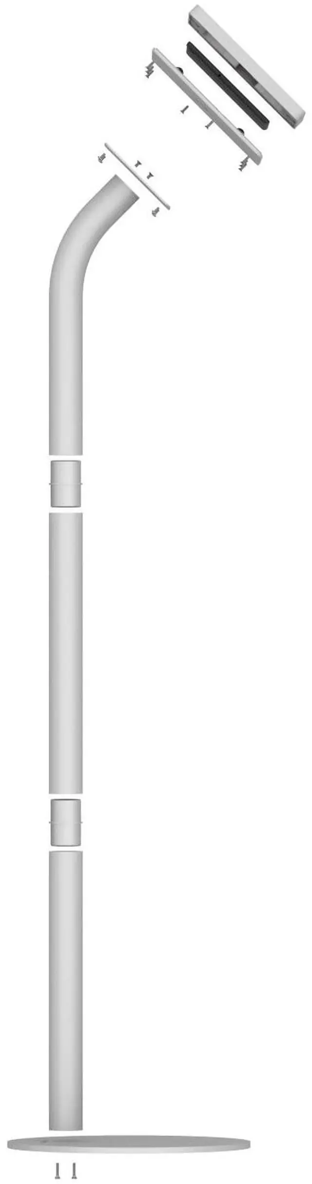 Alt view image 7 of 7 - VidaMount Light Grey Enclosure and Floor Stand [Bundle] compatible with Samsung Galaxy Tab A 10.1 (2019)