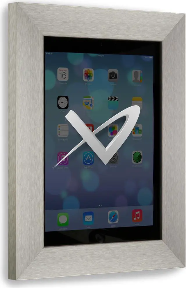 Main image of VidaMount iPad 2 / 3 / 4 On Wall Metal Frame - Brushed German Silver