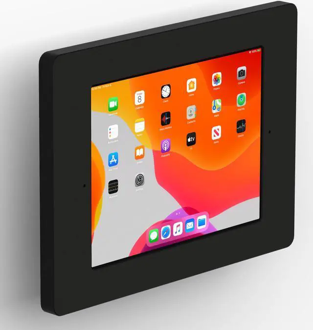 Main image of VidaMount Black Covered Home Button Enclosure and Tilting VESA Slim Wall Mount [Bundle] compatible with iPad 10.2" (7th Gen)