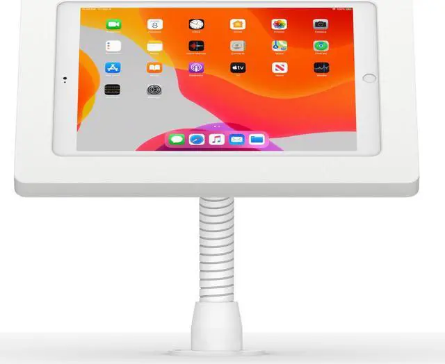 Alt view image 2 of 7 - VidaMount White Enclosure and Flexible Desk/Wall Surface Mount [Bundle] compatible with iPad 10.2" (7th & 8th Gen)