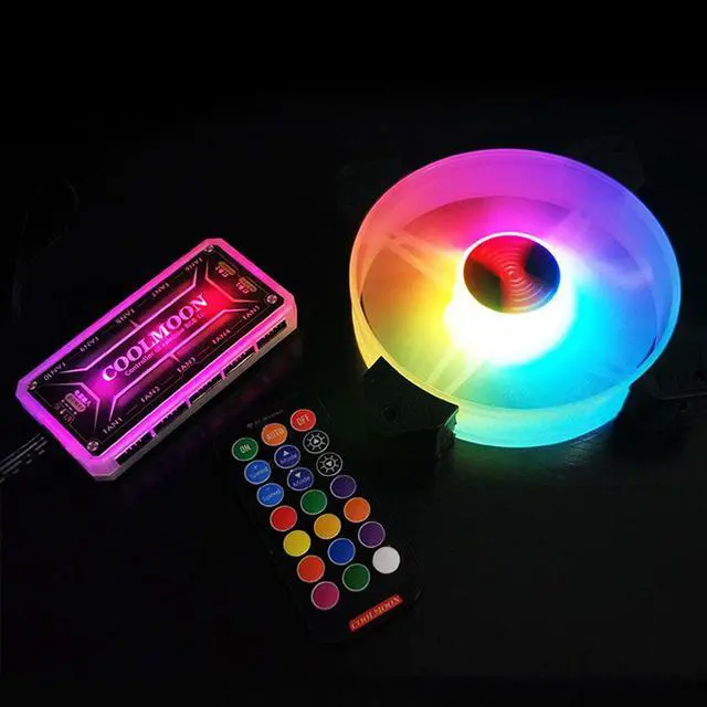 Alt view image 2 of 5 - 6pcs PC Computer RGB Adjust LED Fan Cooler 12V 6Pin 120mm Cooling Fan Heatsink Silent Fan Gaming Case Cooler Fan With Controller