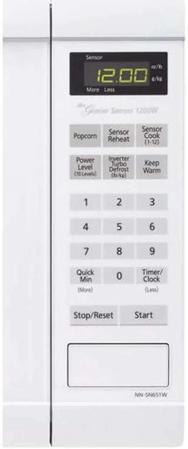 Alt view image 2 of 6 - Panasonic NN-SN651WA 1.2 Cu. Ft Countertop Microwave with Inverter Technology