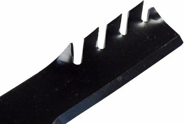 Alt view image 5 of 7 - USA Mower Blades (3) CMB276BP Toothed Extra High Lift Blade Fits Dixie Chopper® 3022760 A6022760N Bunton® PL7441 Length 20-1/2 in. Width 2-1/2 in. Thickness .250 in. Center Hole 5/8 in. 60 in. Deck