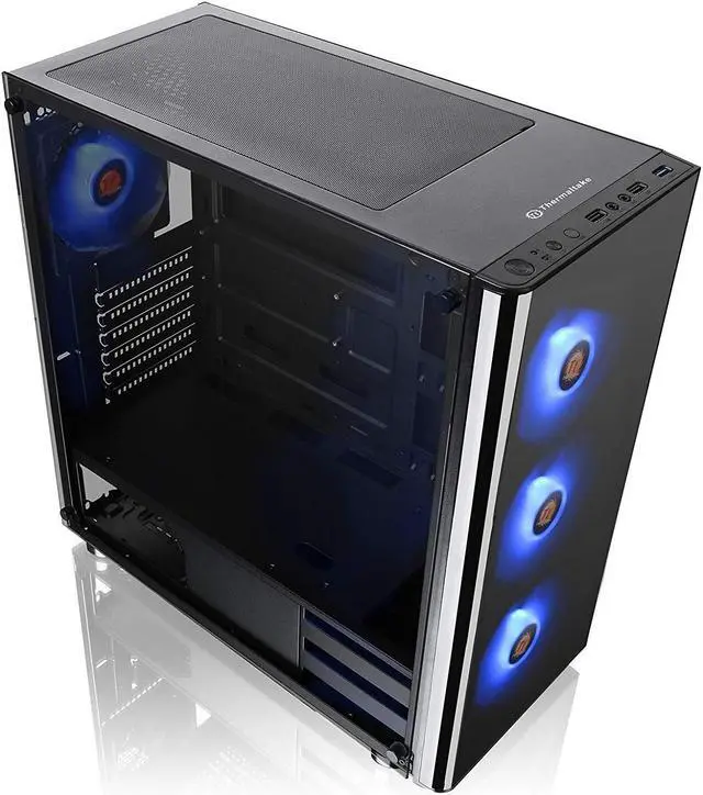 Alt view image 4 of 7 - Thermaltake V200 Tempered Glass RGB ATX Mid-Tower Computer Case
