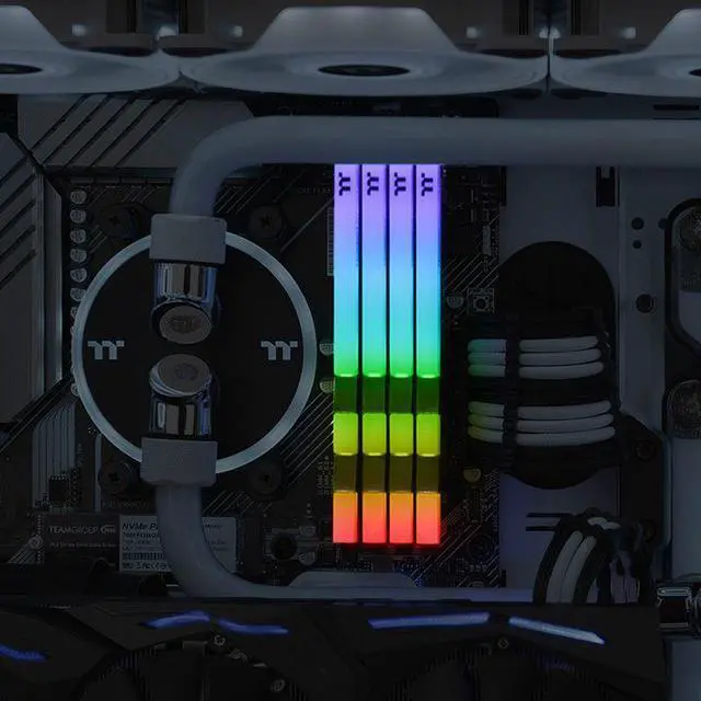 Alt view image 4 of 14 - Thermaltake TOUGHRAM RGB 16GB (2 x 8GB) 288-Pin DDR4 4400MHz (PC4 35200) Desktop Memory - White R022D408GX2-4400C19A