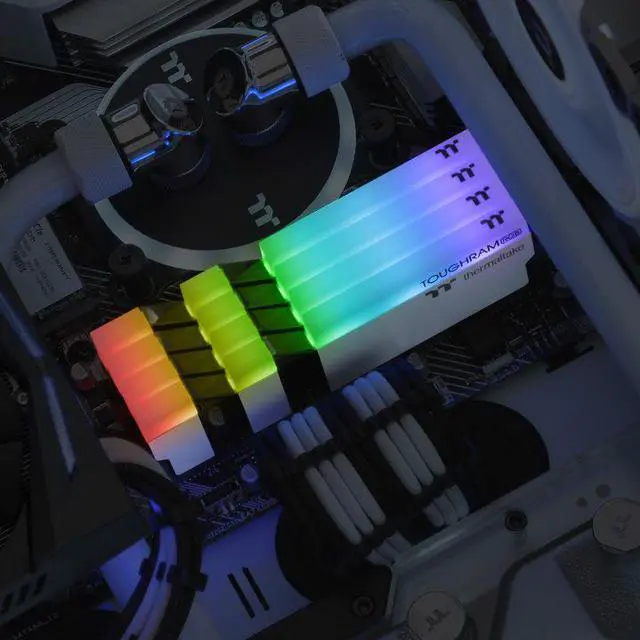 Alt view image 5 of 14 - Thermaltake TOUGHRAM RGB 16GB (2 x 8GB) 288-Pin DDR4 4400MHz (PC4 35200) Desktop Memory - White R022D408GX2-4400C19A