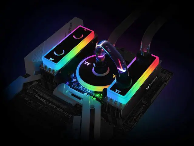 Alt view image 7 of 7 - Thermaltake WaterRam RGB 32GB (4 x 8GB) 288-Pin DDR4 3600MHz (PC4 28800) Liquid Cooling Memory Model CL-W262-CA00SW-A
