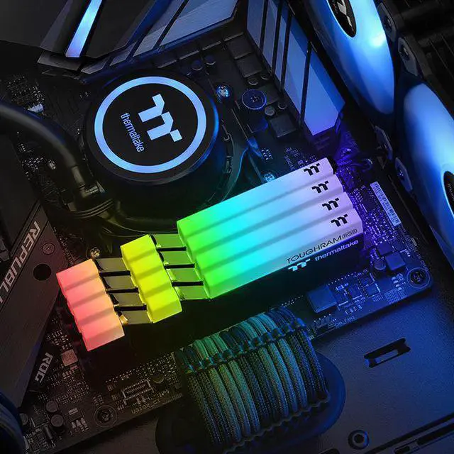 Alt view image 5 of 7 - Thermaltake TOUGHRAM RGB 16GB (2 x 8GB) 288-Pin DDR4 4600MHz (PC4 36800) C19 Desktop Memory- R009D408GX2-4600C19A