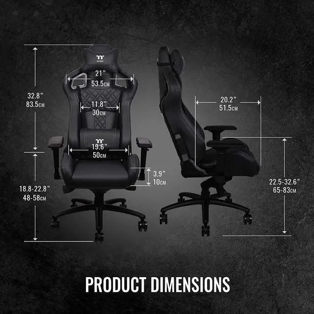 Alt view image 3 of 6 - Thermaltake GGC-XFR-BBMFDL-TW X FIT Real Leather Gaming Chair