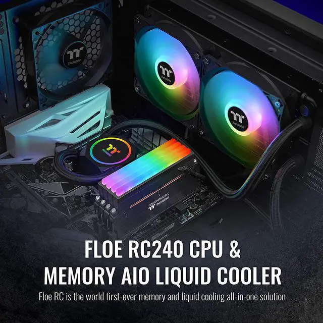 Alt view image 4 of 8 - Thermaltake Floe RC240 Processor cooler AM2, AM3, AM4, Skt 1150, Skt 1151, Skt 1155, Skt 1156, Skt 1366, Skt 20113, Skt 2011, Skt 2066