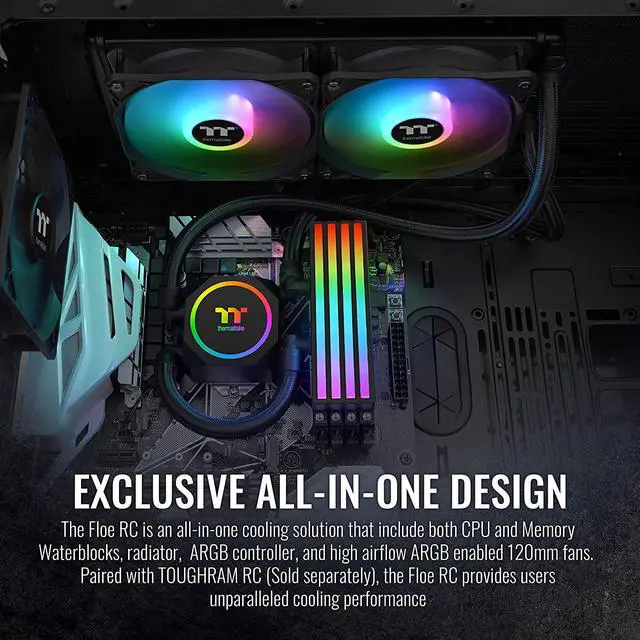 Alt view image 7 of 8 - Thermaltake Floe RC240 Processor cooler AM2, AM3, AM4, Skt 1150, Skt 1151, Skt 1155, Skt 1156, Skt 1366, Skt 20113, Skt 2011, Skt 2066