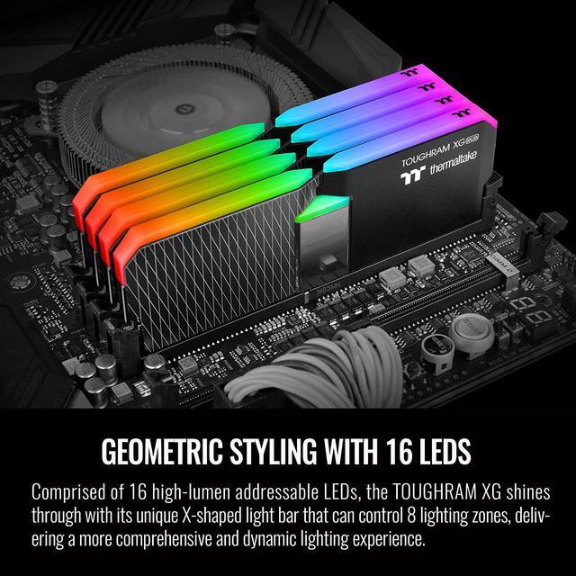 Alt view image 4 of 6 - Thermaltake TOUGHRAM XG RGB DDR4 3600MHz 64GB (32GB x 2) 16.8 Million Color RGB Alexa/Razer Chroma/5V Motherboard Syncable RGB Memory R016R432GX2-3600C18A
