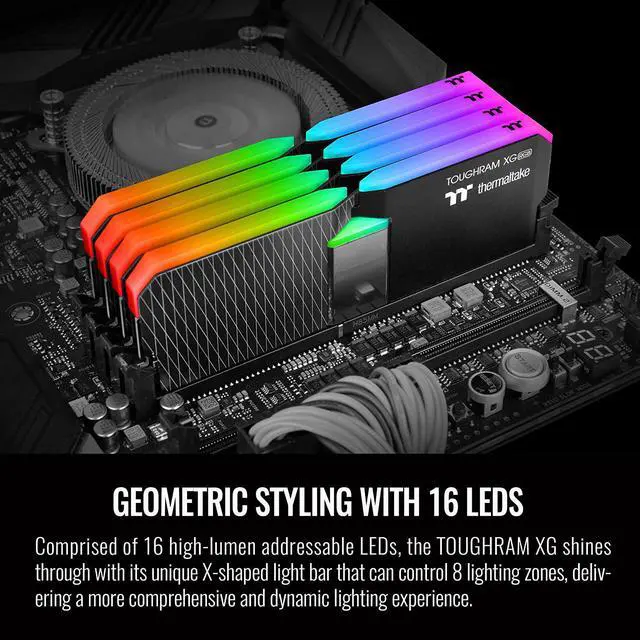 Alt view image 4 of 6 - Thermaltake TOUGHRAM XG RGB DDR4 4000MHz 64GB (32GB x 2) 16.8 Million Color RGB Alexa/Razer Chroma/5V Motherboard Syncable RGB Memory R016R432GX2-4000C19A