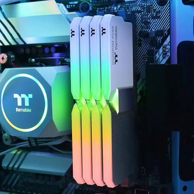 Alt view image 6 of 6 - Thermaltake TOUGHRAM XG RGB White DDR4 3600MHz 32GB C18 (16GB x 2) 16.8 Million Color RGB Alexa/Razer Chroma/5V Motherboard Syncable RGB Memory RG06D416GX2-3600C18B