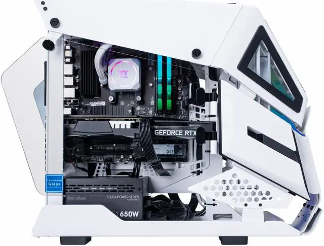 Alt view image 4 of 7 - Thermaltake LCGS AH-i360 R4 Snow AIO Liquid Cooled CPU Gaming Desktop (Intel Core™ i5-12600KF, ToughRam DDR4 3600Mhz 16GB RGB Memory, NVIDIA® GeForce RTX™ 3060, 1TB NVMe M.2, Win10) AHW2-B66R-360-LCS