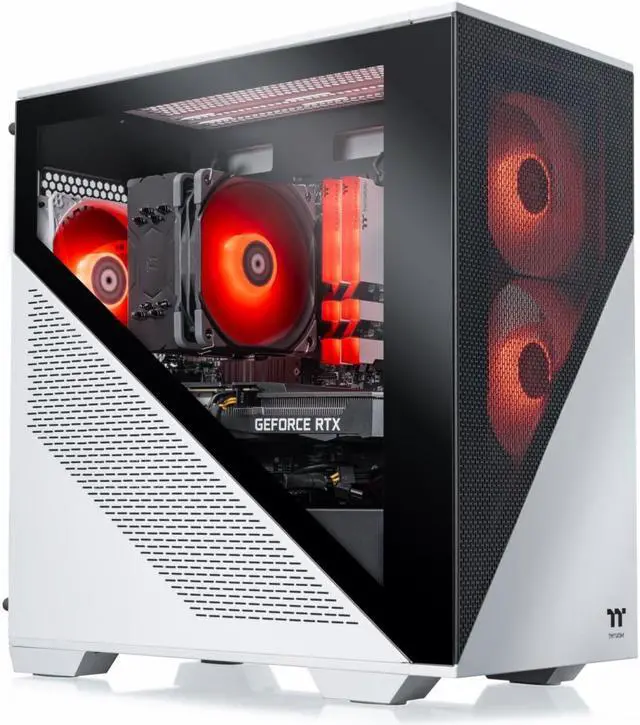 Alt view image 6 of 7 - Thermaltake Frostbite 360 Gaming Desktop (AMD Ryzen 5 5600X 6-core, ToughRam RGB DDR4 3600Mhz 16GB Memory, NVIDIA® GeForce RTX 3060, 1TB NVMe M.2, Win10 Home) D1FB-B550-360-LCS