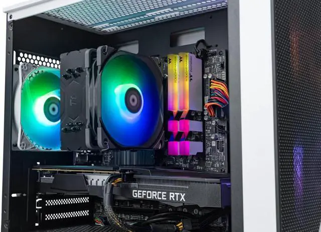 Alt view image 7 of 7 - Thermaltake Frostbite 360 Gaming Desktop (AMD Ryzen 5 5600X 6-core, ToughRam RGB DDR4 3600Mhz 16GB Memory, NVIDIA® GeForce RTX 3060, 1TB NVMe M.2, Win10 Home) D1FB-B550-360-LCS