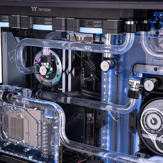 Alt view image 5 of 5 - Thermaltake Pacific SF Hard Tube 16mm OD Compression Silver Black/DIY LCS/Fittings CL-W389-CA16BL-A