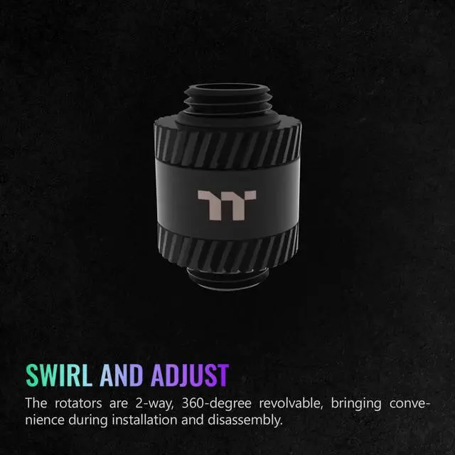 Alt view image 2 of 5 - Thermaltake Pacific SF Male to Male 20mm Extender Matte Black/DIY LCS/Fittings CL-W390-CU00MK-A