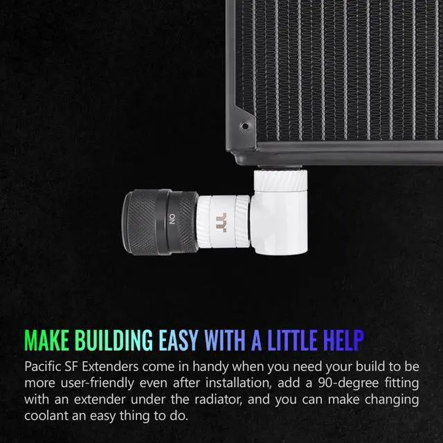 Alt view image 3 of 5 - Thermaltake Pacific SF Male to Male 20mm Extender White/DIY LCS/Fittings CL-W390-CU00WT-A