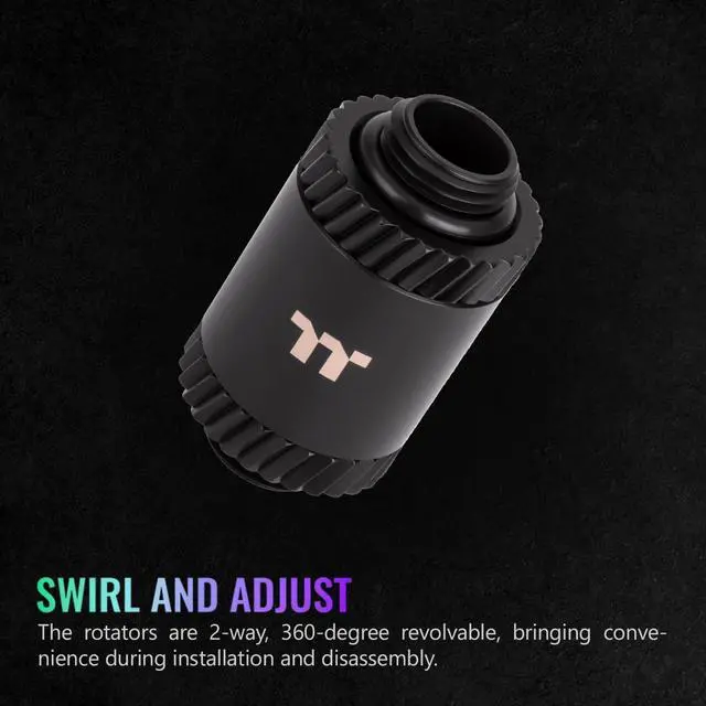 Alt view image 3 of 6 - Thermaltake Pacific SF Male to Male 30mm Extender Matte Black/DIY LCS/Fittings CL-W391-CU00MK-A