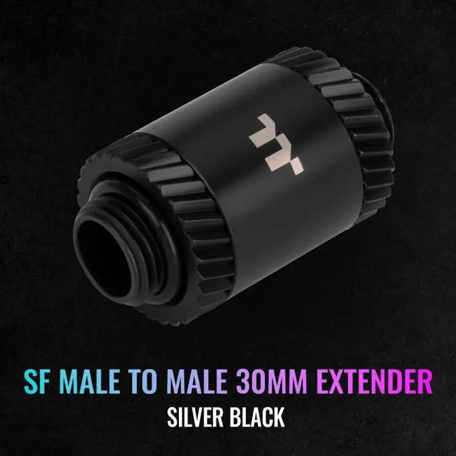 Alt view image 4 of 6 - Thermaltake Pacific SF Male to Male 30mm Extender Matte Black/DIY LCS/Fittings CL-W391-CU00MK-A