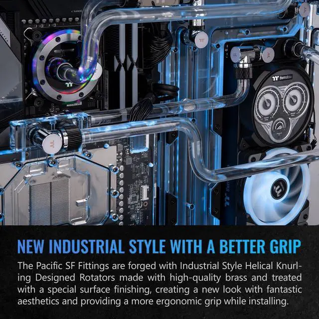 Alt view image 6 of 6 - Thermaltake Pacific SF Male to Male 30mm Extender Matte Black/DIY LCS/Fittings CL-W391-CU00MK-A