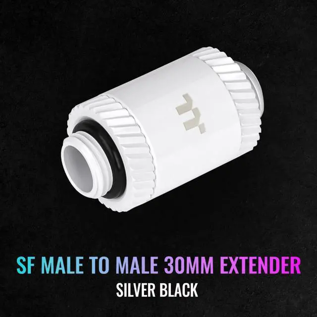 Alt view image 3 of 5 - Thermaltake Pacific SF Male to Male 30mm Extender White/DIY LCS/Fittings CL-W391-CU00WT-A