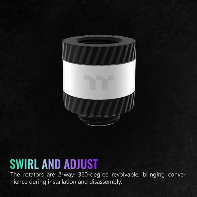 Alt view image 3 of 6 - Thermaltake Pacific SF Female to Male 20mm Extender Silver Black/DIY LCS/Fittings CL-W392-CU00SL-A