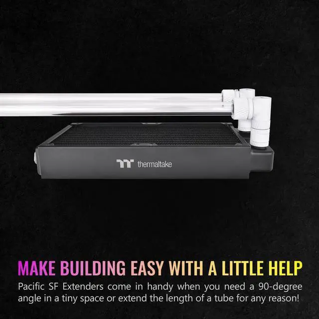 Alt view image 2 of 6 - Thermaltake Pacific SF Female to Male 20mm Extender White/DIY LCS/Fittings CL-W392-CU00WT-A