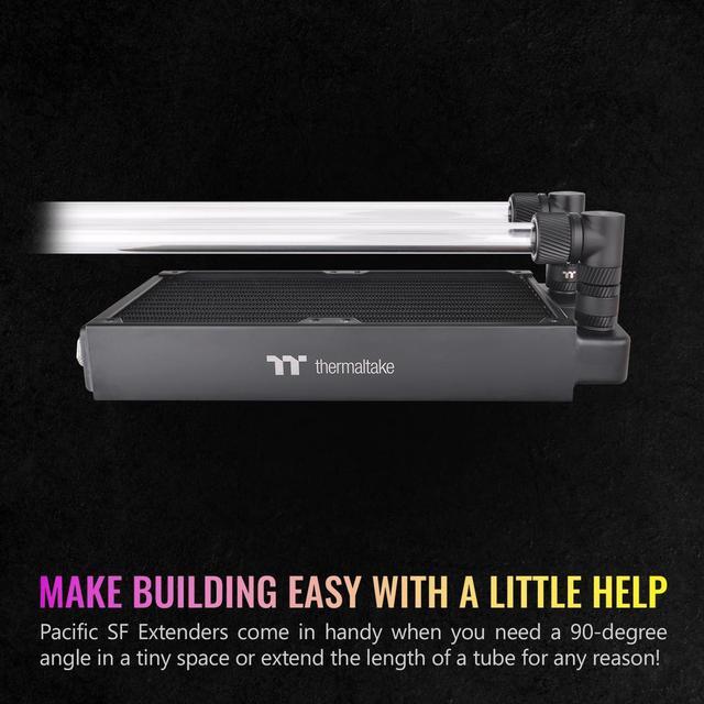 Alt view image 2 of 6 - Thermaltake Pacific SF Female to Male 30mm Extender Matte Black/DIY LCS/Fittings CL-W393-CU00MK-A