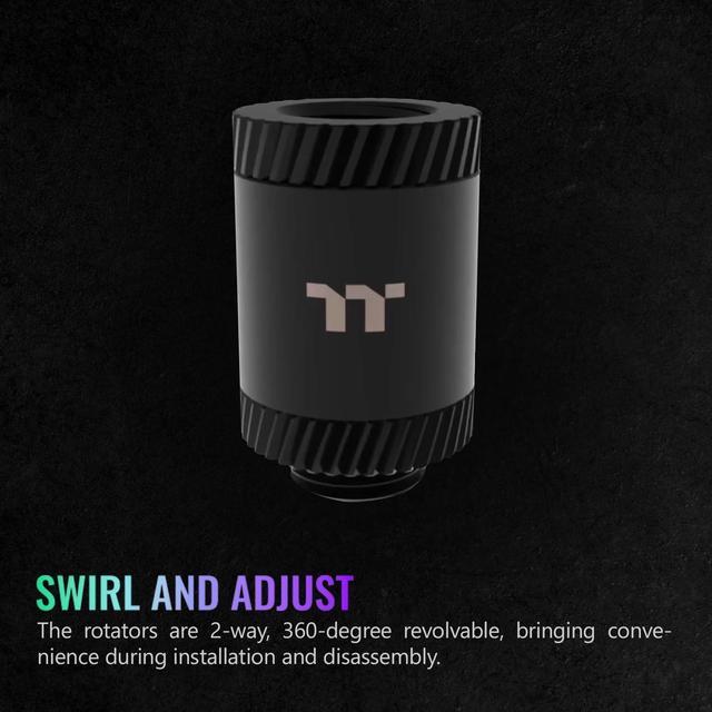 Alt view image 3 of 6 - Thermaltake Pacific SF Female to Male 30mm Extender Matte Black/DIY LCS/Fittings CL-W393-CU00MK-A