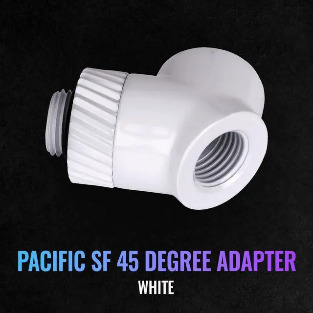 Alt view image 3 of 5 - Thermaltake Pacific SF 45 Degree Adapter White/DIY LCS/Fittings CL-W397-CU00WT-A