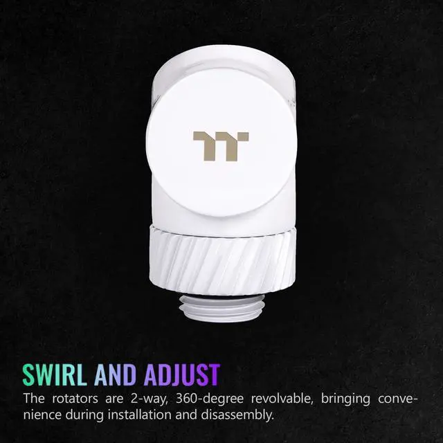Alt view image 2 of 5 - Thermaltake Pacific SF 45 Degree Adapter White/DIY LCS/Fittings CL-W397-CU00WT-A