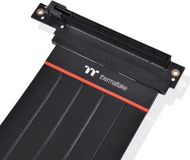Alt view image 3 of 4 - Thermaltake Tt Premium PCI-E 4.0 200mm flexiable Extender with 90 Degree Adapter, AC-060-CO1OTN-C2