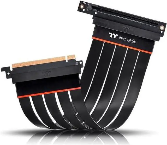 Alt view image 4 of 4 - Thermaltake Tt Premium PCI-E 4.0 200mm flexiable Extender with 90 Degree Adapter, AC-060-CO1OTN-C2
