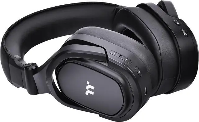 Alt view image 3 of 7 - Thermaltake Argent H5 Wireless Headset, 40MM Hi-Res Drives, Compatible with PC, Xbox One, PS4, Mac, Black GHT-THF-WIECBK-32