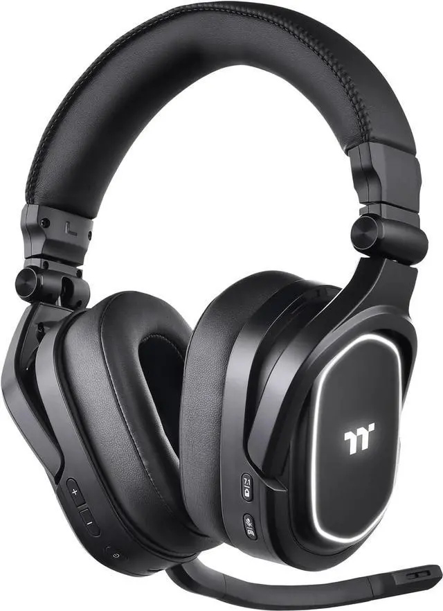 Alt view image 4 of 7 - Thermaltake Argent H5 Wireless Headset, 40MM Hi-Res Drives, Compatible with PC, Xbox One, PS4, Mac, Black GHT-THF-WIECBK-32