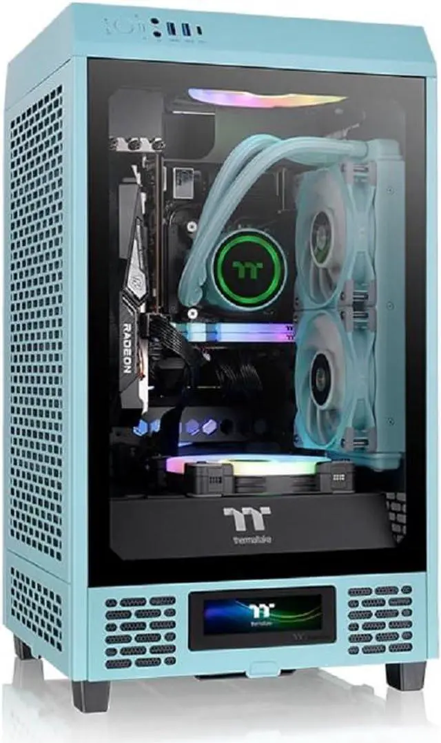 Alt view image 3 of 6 - Thermaltake Tower 200 Series Turquoise LCD Panel Kit, 3.9" LCD Display, Supported by Tt RGB Plus 2.0 Software, AC-067-OOCNAN-A1, 3 Year Warranty
