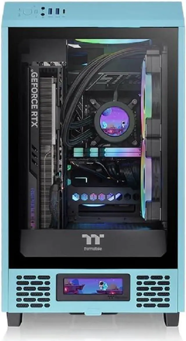 Alt view image 2 of 6 - Thermaltake Tower 200 Series Turquoise LCD Panel Kit, 3.9" LCD Display, Supported by Tt RGB Plus 2.0 Software, AC-067-OOCNAN-A1, 3 Year Warranty
