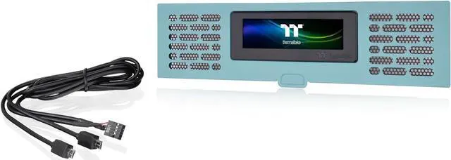 Main image of Thermaltake Tower 200 Series Turquoise LCD Panel Kit, 3.9" LCD Display, Supported by Tt RGB Plus 2.0 Software, AC-067-OOCNAN-A1, 3 Year Warranty