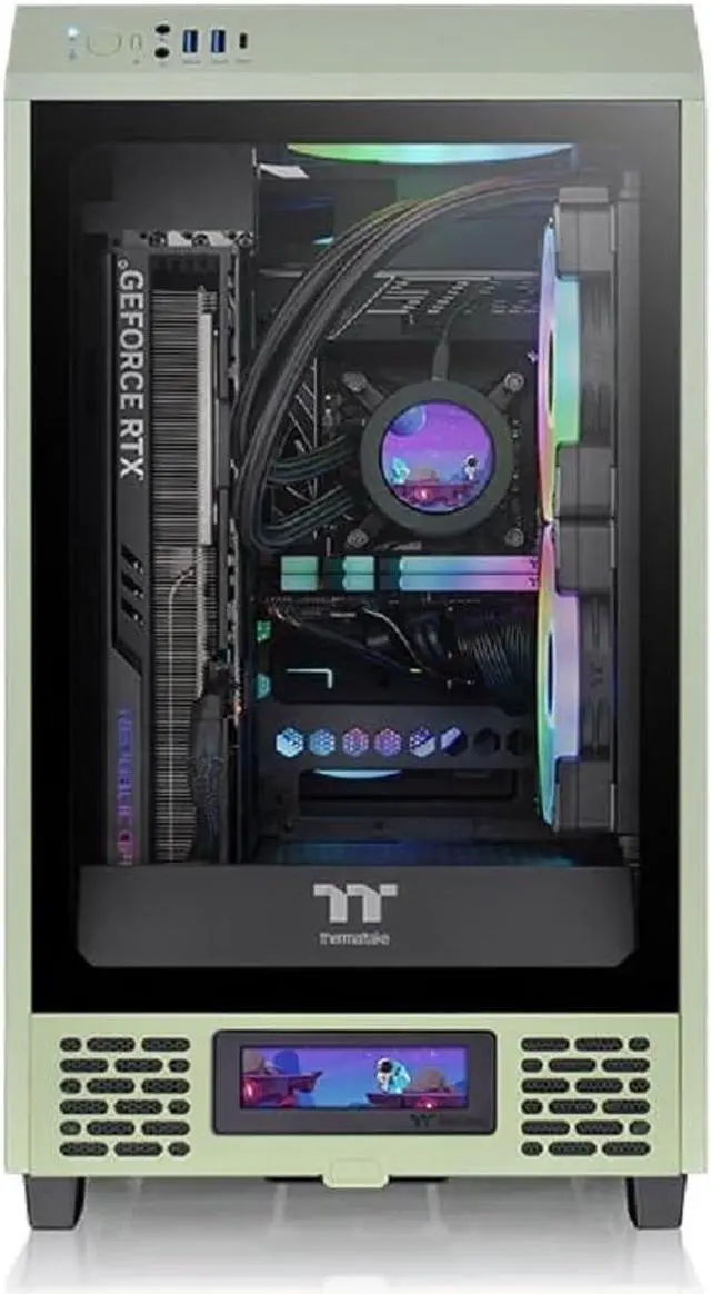 Alt view image 3 of 6 - Thermaltake Tower 200 Series Matcha Green LCD Panel Kit, 3.9" LCD Display, Supported by Tt RGB Plus 2.0 Software, AC-067-OOENAN-A1, 3 Year Warranty