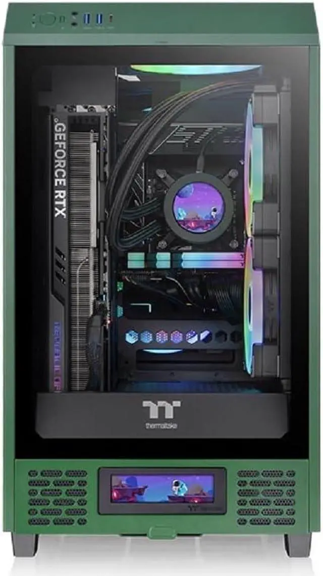 Alt view image 2 of 6 - Thermaltake Tower 200 Series Racing Green LCD Panel Kit, 3.9" LCD Display, Supported by Tt RGB Plus 2.0 Software, AC-067-OODNAN-A1, 3 Year Warranty