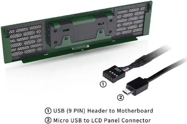 Alt view image 6 of 6 - Thermaltake Tower 200 Series Racing Green LCD Panel Kit, 3.9" LCD Display, Supported by Tt RGB Plus 2.0 Software, AC-067-OODNAN-A1, 3 Year Warranty
