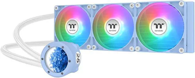 Main image of Thermaltake TH360 V2 Ultra ARGB Sync/AlO Liquid Cooler/ARGB Fan 120 * 3/PWM 500~1500rpm/Water Block 2.1" LCD/Hydragea Blue, CL-W420-PL12BU-A